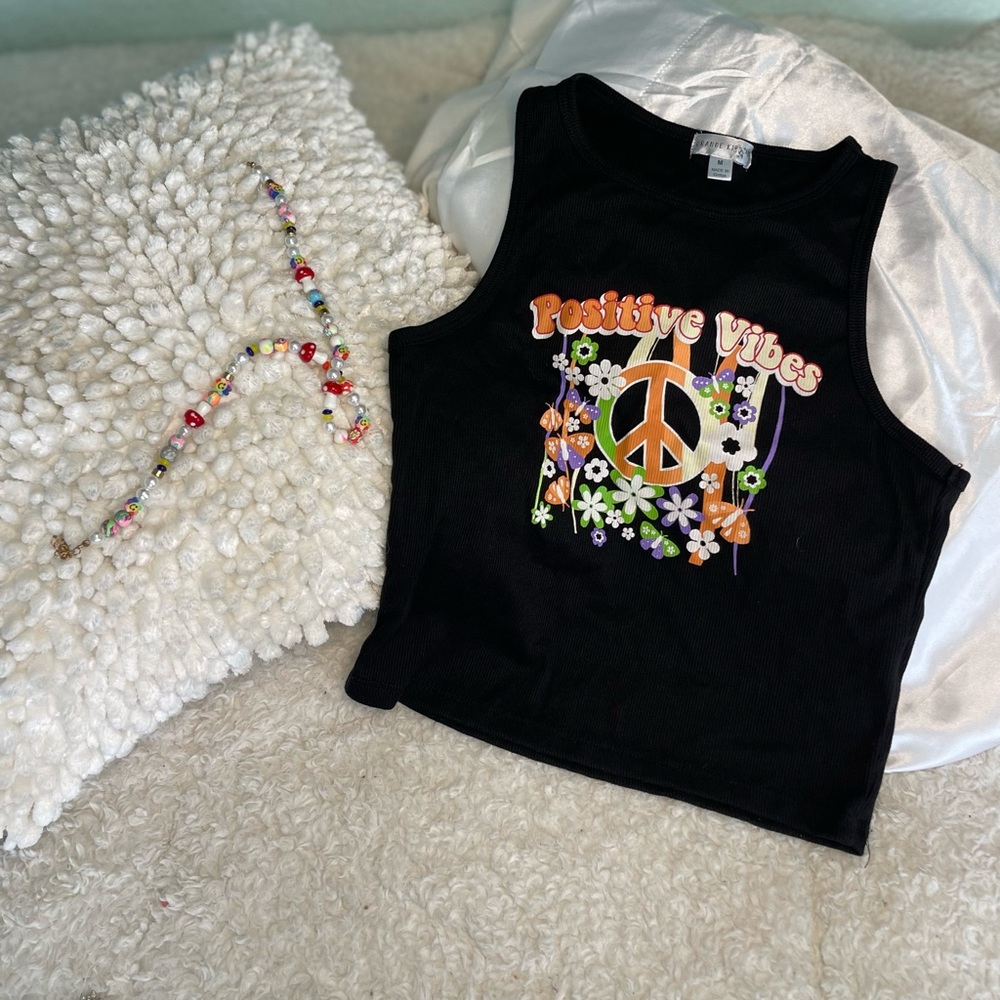 “Positive vibes” tank top